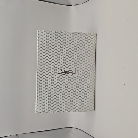 New Yves Saint Laurent YSL Beaute Pouch white & gold faux leather Case toiletry - Picture 2 of 4